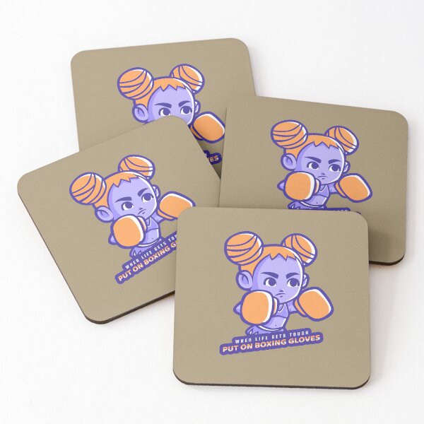 Item preview, When Life Gets Tough, Put On Boxing Gloves Cute Girl designed and sold by Cute-Jory-Store.