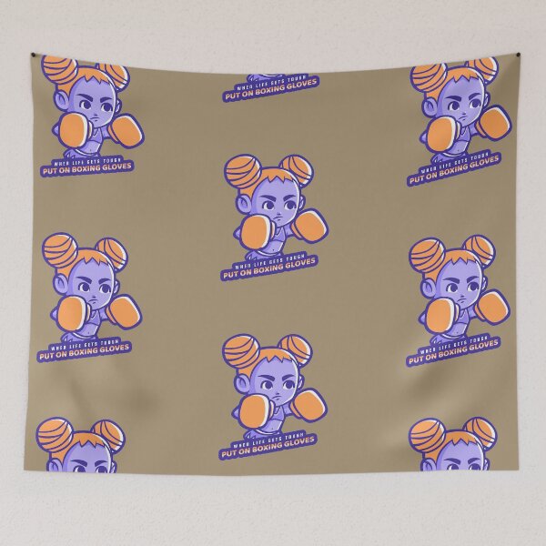Item preview, When Life Gets Tough, Put On Boxing Gloves Cute Girl designed and sold by Cute-Jory-Store.