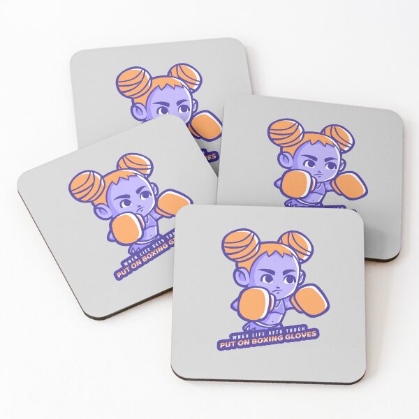 Item preview, When Life Gets Tough, Put On Boxing Gloves Cute Girl designed and sold by Cute-Jory-Store.