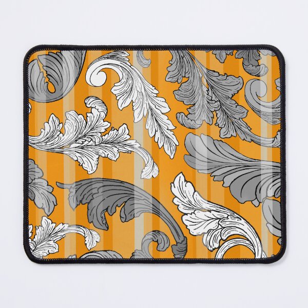 Item preview, Classic Leaves Gray in Orange, art by Miguel Matos Official designed and sold by MiguelMatosArt.