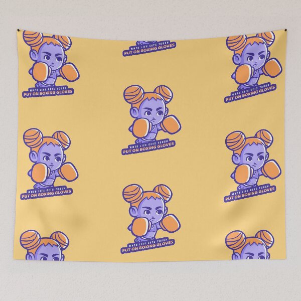 Item preview, When Life Gets Tough, Put On Boxing Gloves Cute Girl designed and sold by Cute-Jory-Store.