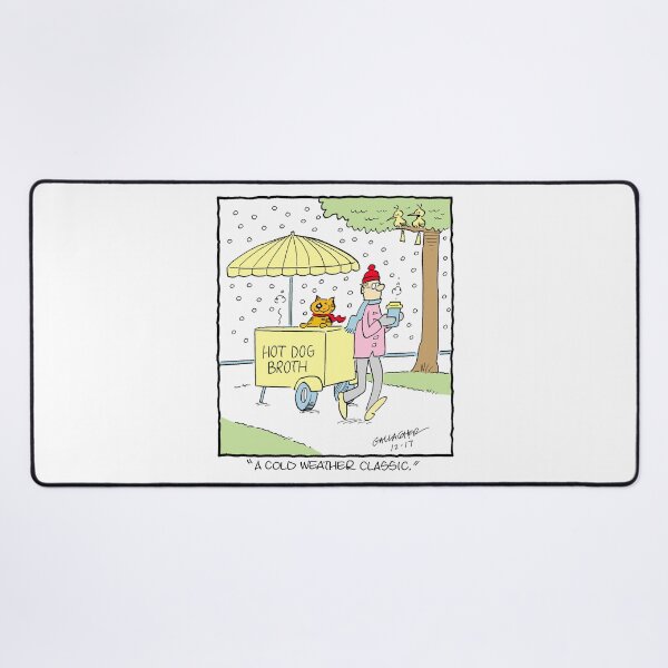 Heathcliff Hot Dog Broth Comic Strip Desk Mat