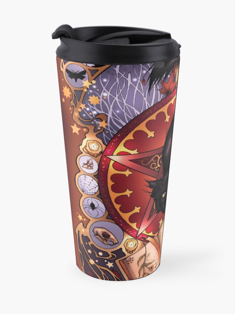 Alternate view of Black Cat Magic Travel Mug