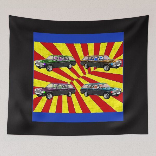Item preview, W123 wagon pop art abstract colorful retro vintage designed and sold by marosi.