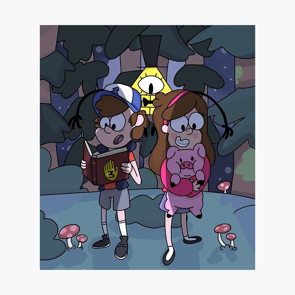 gravity falls with background poster by soulbutler redbubble gravity falls with background poster by soulbutler redbubble