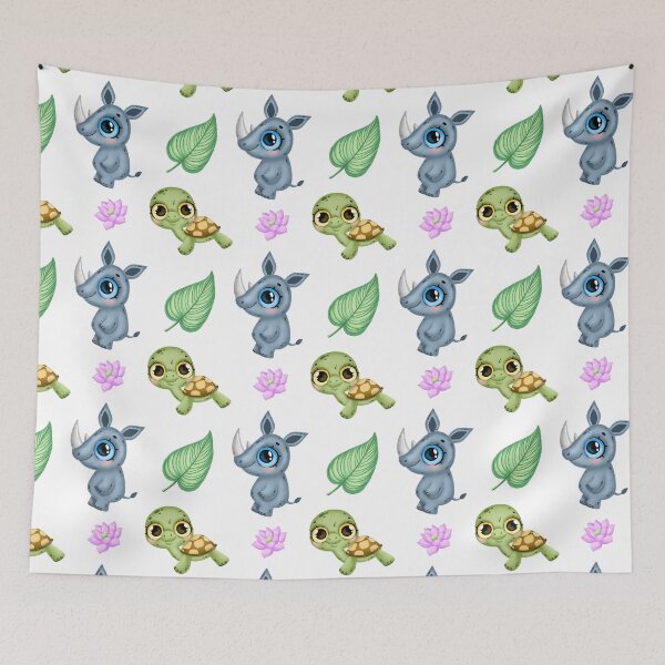 Item preview, turtle and rhino pattern designed and sold by Proud Pro Gifts.