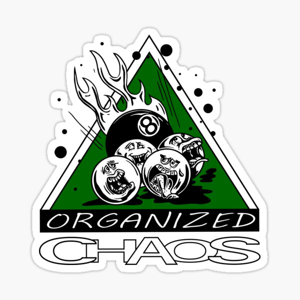 Organized Chaos Pool Billiards Sticker