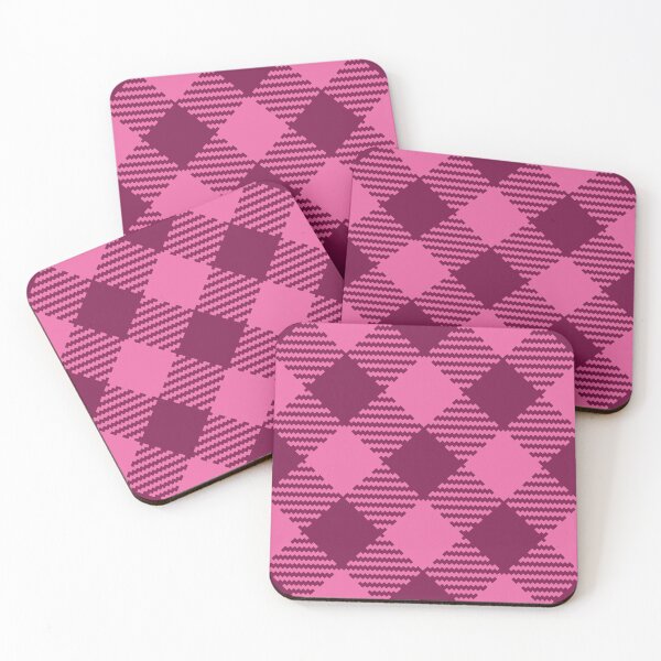 Item preview, Retro Valentine's gingham diagonal check burgundy pink pattern designed and sold by Dana Du.