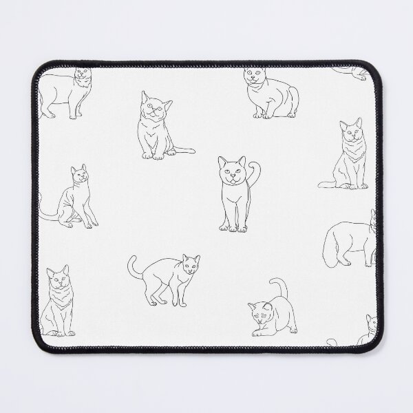 Item preview, Line Art Black and White Cats and Kittens designed and sold by silviaol.