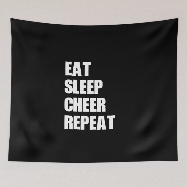 Item preview, Eat Sleep Cheer Repeat Cheerleading Gift  designed and sold by LADistrictGarb.
