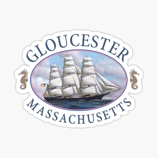 Item preview, Gloucester Massachusetts Nautical Tall Ship Design designed and sold by Futurebeachbum.