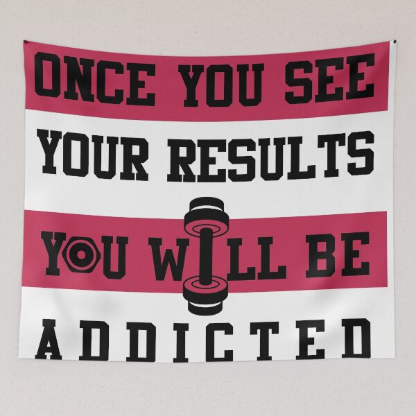 Item preview, Once you see results it becomes addiction - motivation for fitness lovers designed and sold by PastaPrint.