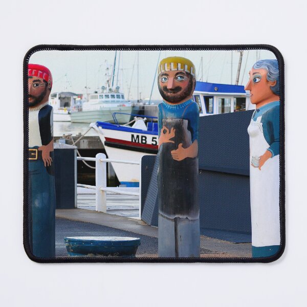 Item preview, Scallop fishermen and woman bollards, Geelong, Victoria, Australia designed and sold by FranWest.