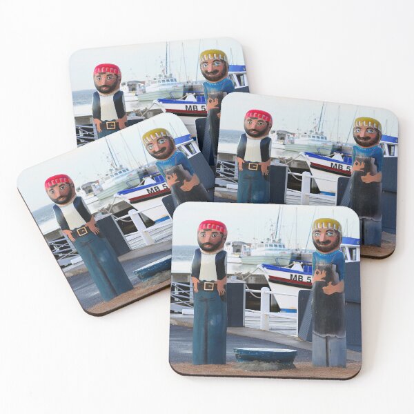 Item preview, Scallop fishermen and woman bollards, Geelong, Victoria, Australia designed and sold by FranWest.