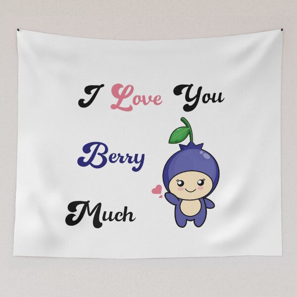 Item preview, I love you berry much blueberry Baby One-Piece, cute and  fun kids clothes designed and sold by Sun Rise.