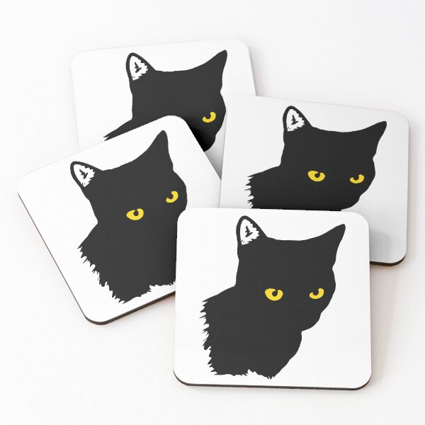 Item preview, Black Cat with Yellow Eyes designed and sold by Owlies-Barn.
