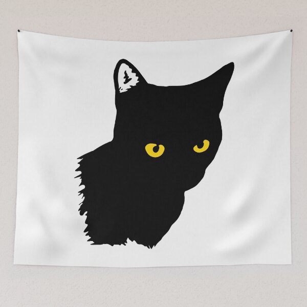 Item preview, Black Cat with Yellow Eyes designed and sold by Owlies-Barn.