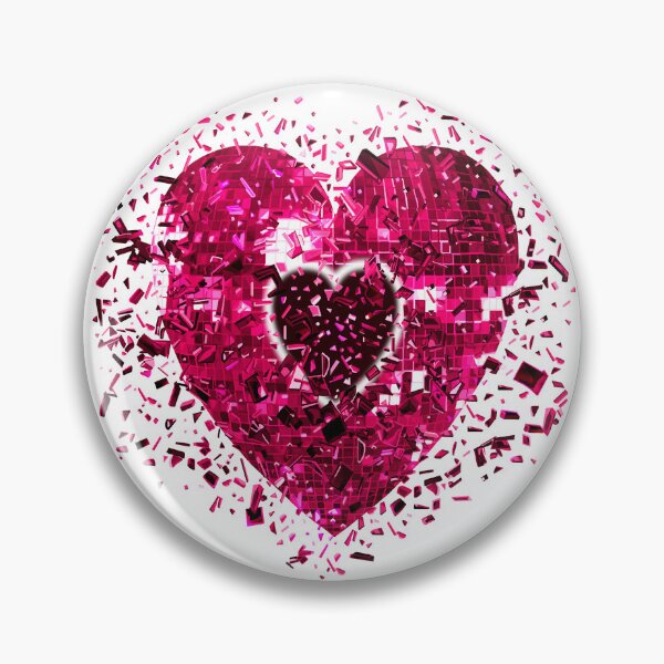 Item preview, Shattered Pink Magenta Disco Heart designed and sold by Deborah Camp.