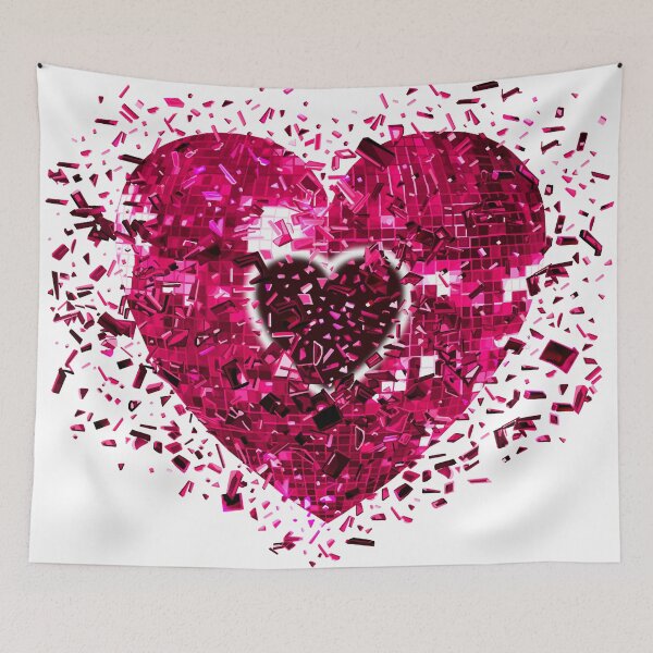 Item preview, Shattered Pink Magenta Disco Heart designed and sold by Deborah Camp.