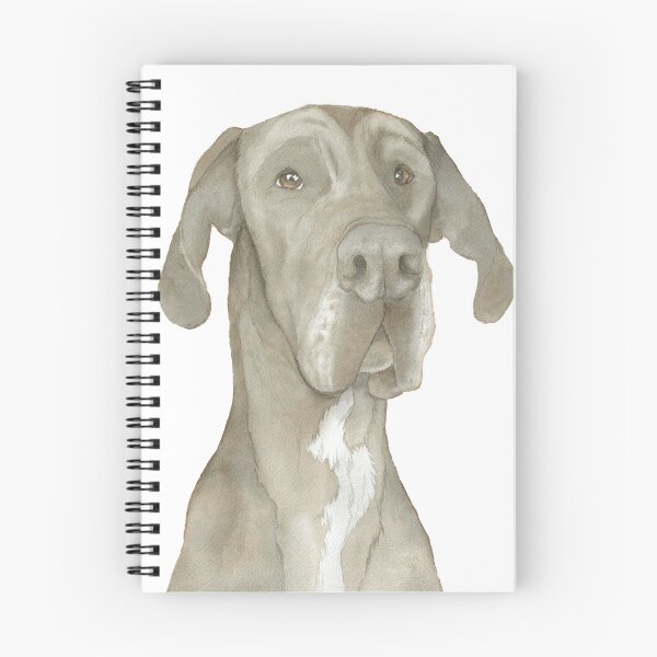 Artikelvorschau, Deutsche Dogge, Deutscher Mastiff, Deutsche Dogge, Hund, Aquarellporträt entworfen und verkauft von L'Atelier Oranjade.