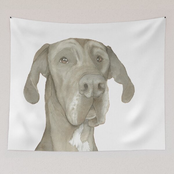Artikelvorschau, Deutsche Dogge, Deutscher Mastiff, Deutsche Dogge, Hund, Aquarellporträt entworfen und verkauft von L'Atelier Oranjade.
