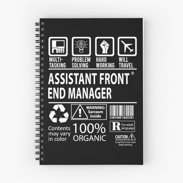 Item preview, Assistant Front End Manager T Shirt - MultiTasking Certified Job Gift Item Tee designed and sold by sabinacsnm.