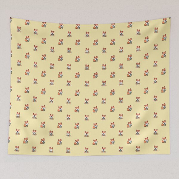 Item preview, Cute Happy Smiling Winking Corgi Pattern designed and sold by Guarddogdrive.