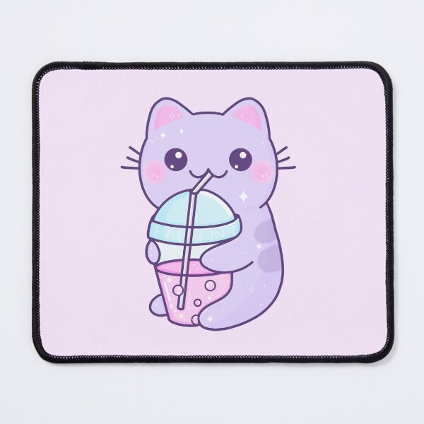 Artikelvorschau, Kawaii Kitty mit Bubble Tea entworfen und verkauft von MariKatri.