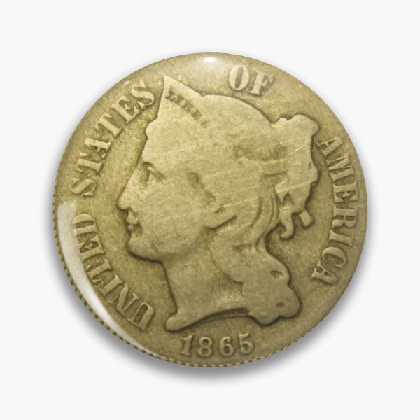 Item preview, 1865 Three Cent Nickel designed and sold by coinsxcrochet.