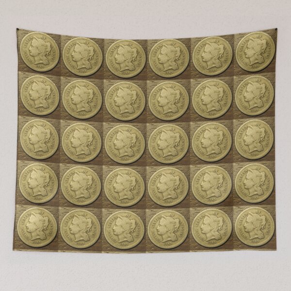 Item preview, 1865 Three Cent Nickel designed and sold by coinsxcrochet.