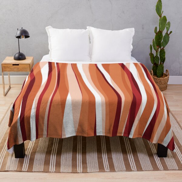 Artikelvorschau, Abstract Waves Stripes Pattern #2 Autumn Tones entworfen und verkauft von bubblyshades.