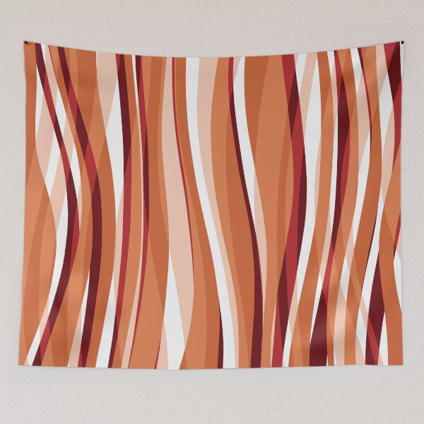 Artikelvorschau, Abstract Waves Stripes Pattern #2 Autumn Tones entworfen und verkauft von bubblyshades.