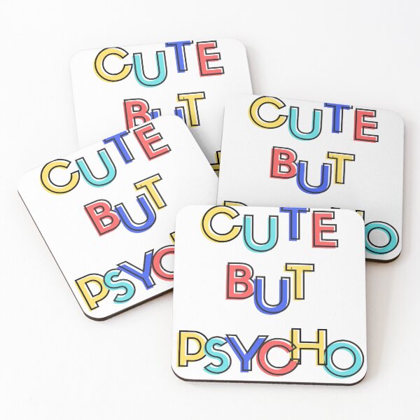 Item preview, Cute but Psycho - funky colorful design designed and sold by Patacona ★★★★★.