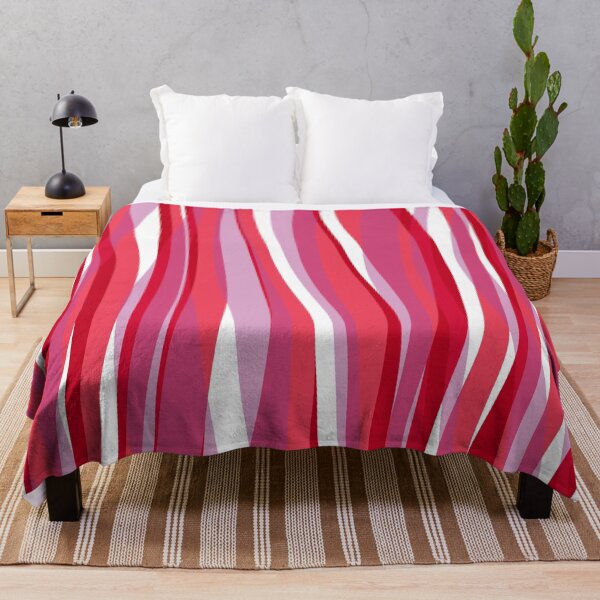 Artikelvorschau, Abstract Waves Stripes Pattern #4 Fluorescent Pink entworfen und verkauft von bubblyshades.