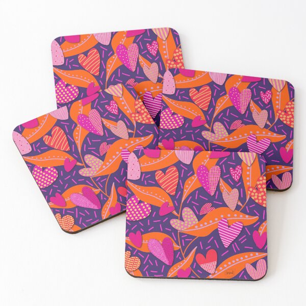 Item preview, Vibrant Modern Pink Heart Pattern designed and sold by Playful Pixel Designs.