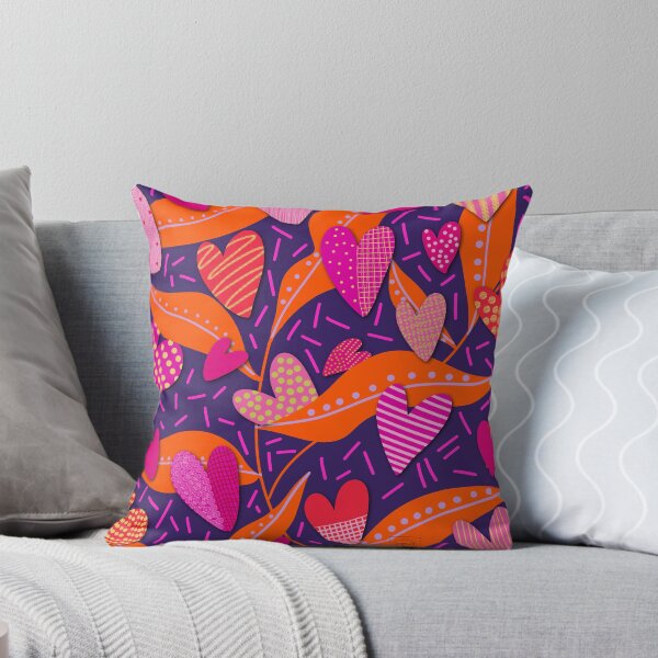 Item preview, Vibrant Modern Pink Heart Pattern designed and sold by Playful Pixel Designs.
