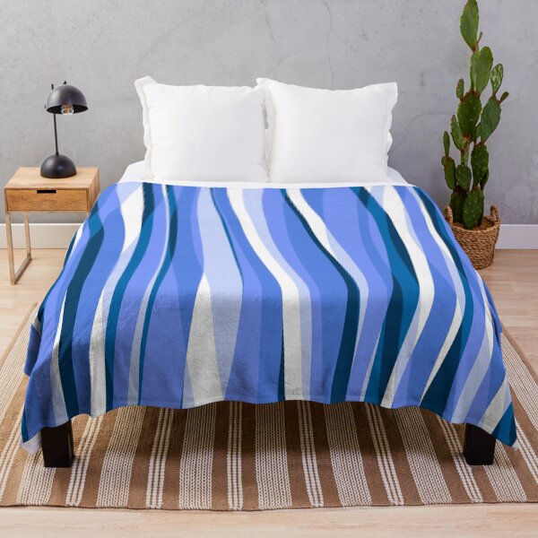 Artikelvorschau, Abstract Waves Stripes Pattern #5 Fluorescent Blue entworfen und verkauft von bubblyshades.