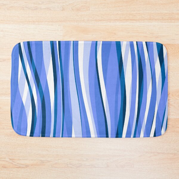 Artikelvorschau, Abstract Waves Stripes Pattern #5 Fluorescent Blue entworfen und verkauft von bubblyshades.