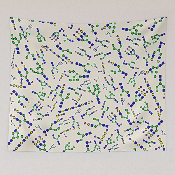 Item preview, Sugary Glycan Swirl - Ecru Background designed and sold by Artsy-Chemist.