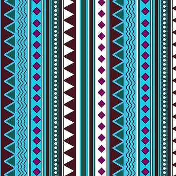 Artwork thumbnail, Aztec Inspired Print Pattern - Blue by BullishGraphics