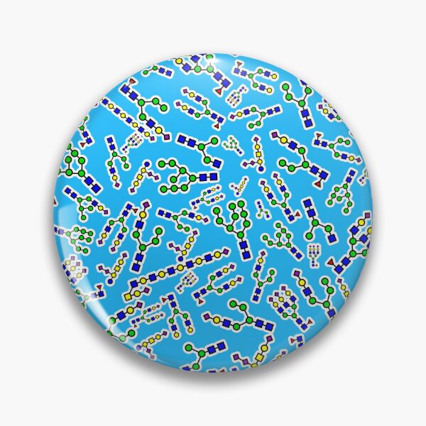 Item preview, Sugary Glycan Swirl - Blue Background designed and sold by Artsy-Chemist.