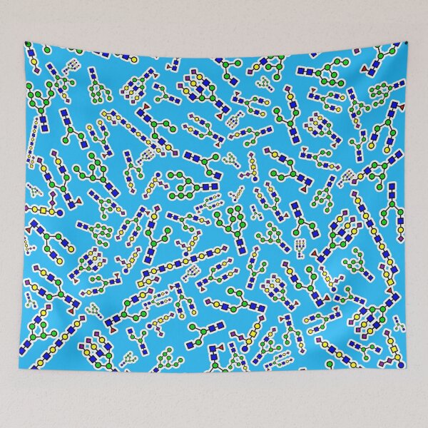 Item preview, Sugary Glycan Swirl - Blue Background designed and sold by Artsy-Chemist.