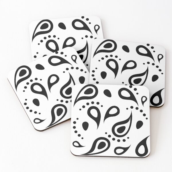 Item preview, Black and White Paisley Print designed and sold by DeevaValli.