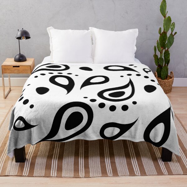 Item preview, Black and White Paisley Print designed and sold by DeevaValli.