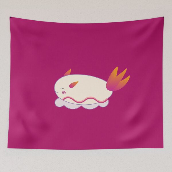 Item preview, Cute Smiley Nudibranch on Magenta designed and sold by mixMixtli.