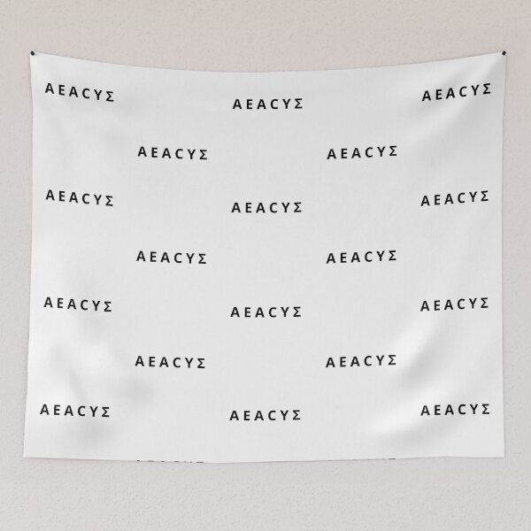 Item preview, Aeacus Greek Mythology Demigod Black Typography designed and sold by OnyxMoonDesigns.