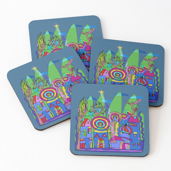 Item preview, Cityscape with Hunterhwasser designed and sold by Aurora Murgescu.