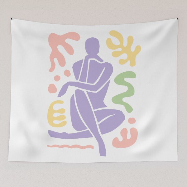 Item preview, Aesthetic Pastel Modern Art Abstract Matisse Inspired Design 2 designed and sold by shopY2K.