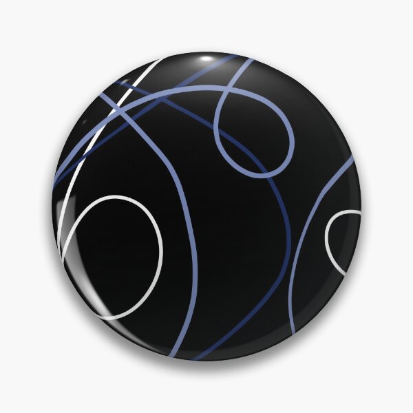 Item preview, Modern Loop Pattern - Black, Blue and white designed and sold by PaintInTheNight.