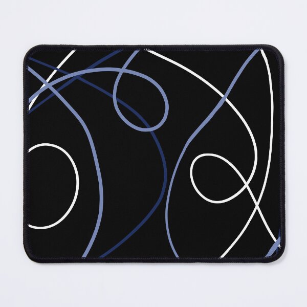 Item preview, Modern Loop Pattern - Black, Blue and white designed and sold by PaintInTheNight.